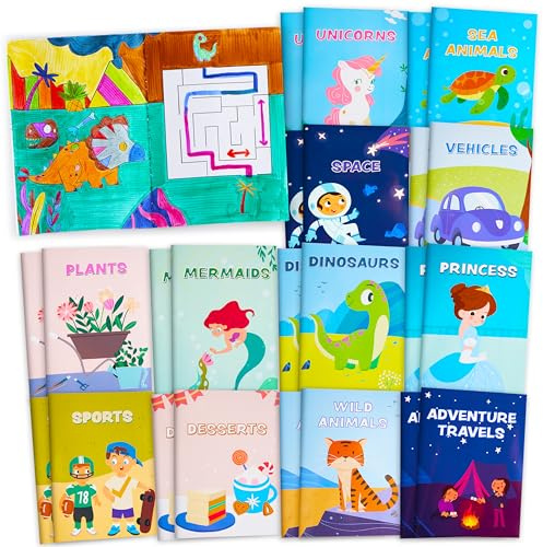 JOYIN 24 Pack Coloring Books for Kids Ages 4-8, Bulk Mini Coloring Book for Party Favors, Goodie Bags Stuffers for Kids | Birthday Party Gifts | Classroom Travel Activity | Stocking Stuffers