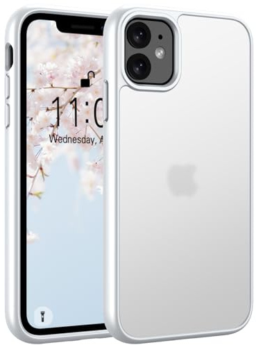 Andwing Matt Hülle für iPhone 11 6,1 Zoll Matt transparent | Militärstandard FallSchutz Handyhülle Durchscheinende Rückseite Schutzhülle, Anti-Fingerabdruck Kratzfest Haltbar