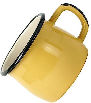 Alipis Retro Milk Cup Enamel Water Mug for Coffee and Tea Household Simple Design Cute Enamel Tea Mug for Daily Use