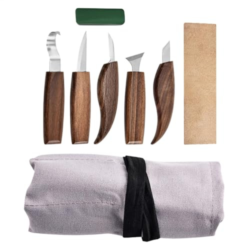 Coffret De Sculpture Sur Bois Lot De 8 Multifonctions Et Portables | Kit Gravure Sur Bois Pour Savon À Sculpter, Menuiserie, Kit Sculpture Débutants, Couteaux À Sculpter, Fournitures