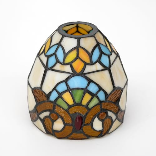 Tiffany Shade Replacement 6 Retro Baroque Stained Glass Lamp Shade Replacement Creativity Home Decor Lampshades Accessories Fit for Pendant Light Ceiling Lights Wall Lamp Floor Lamps