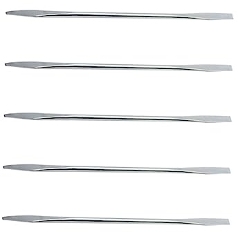 CALLARON 5stücke Edelstahl Makeup Mixing Sticks Kosmetikspatel Für Lotion Creme Feuchtigkeitscremes Wiederverwendbarer Make-up Löffel Für Hautpflege Und Beauty-anwendungen Silber