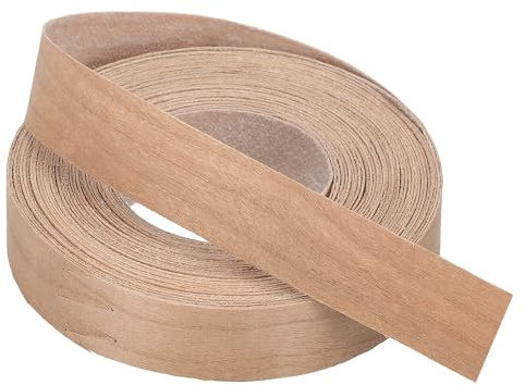 PATIKIL Cinta De Borde De Cerezo, 7.6m X 19mm Cinta De Chapa De Madera Pregomada Con Adhesivo Termofusible Para Restauración De Muebles (3/4 X 25 Pies)