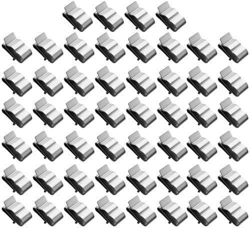 52 Stück Solarmodul Kabelclips, Solar PV Edelstahl Kabelklemmen, Anhänger Drahtclips Anhängerrahmen Drahtklemmen Solarmodul Fixierung, für Laptop Ethernet Kabel Büro(2 * 2) (A 2)