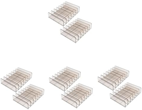 DOITOOL Caja De Dinero Acrílica Grande Compartimentos Organizador De Escritorio Para Billetes y Monedas Soporte Para Teléfonos Adecuado Para Aulas y Oficinas 2 Piezas