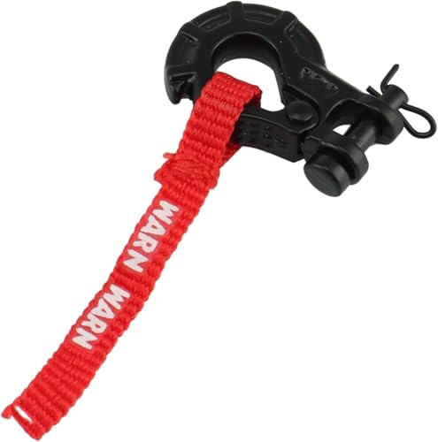 Red RC Metal Trailer Hook Winch Hook with Winch Pull Tag Decoration for 1/10 RC Crawler Car Axial SCX10 TRX4 Parts Vehicle Scale Accessories Vehicle Bodies and Scale Accessories