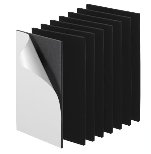 8 Pcs Magnetic Strips with Adhesive Backing, Flat Magnetic Strips for Crafts, Rectangle Magnetics Tape for DIY Projects, Flexible Magnetics Strip for Whiteboard Organization (3.9 X 2 X 0.08 Inch)