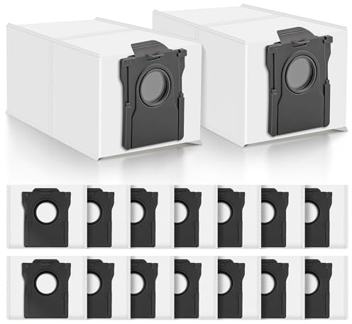 16 sacchetti per aspirapolvere per Dreame L10s Ultra Gen 2/3, L40s Ultra A | L10s/L40/L50, X30/X40/X50/X60 Ultra Complete, Aqua10 Ultra, Matrix10 Ultra, sacchetti di ricambio per Mova E30/P50/V50