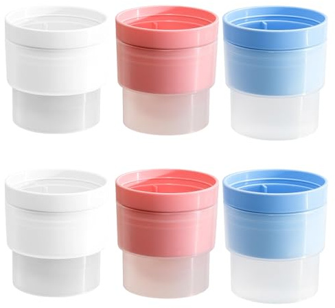 Ice Ball Moulds, 6 Pack Ice Ball Maker for Whisky and Cocktails, Large 4.5cm Round Ice Ball Moulds, Stackable Freezer Safe Ice Ball Mould for Home Bars and Parties