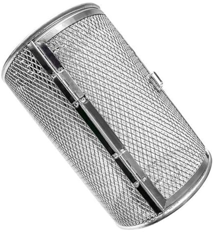 Hohopeti Panier Gril INOX Rotatif pour Frites et Fruits Secs Accessoire Four et Friteuse Cuisson Uniforme pour Barbecue et Rôtissoire
