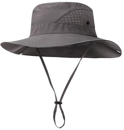 AYPOW Chapeau de Soleil Respirant Léger pour Homme Femme, Large Bord UPF 50+ Imperméable Séchage Rapide Chapeaux de Seau Tout Temps Extérieur, Bob Chapeau de Pêcheur Safari Randonnée Voyage Bucket Hat