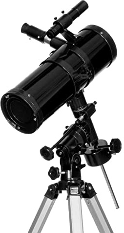 OPTICON - Teleskop Universe I Vergrößerung 200x I Durchmesser 114 mm I Brennweite 1000 mm I Okularauszug 1,25 I Barlowlinse 2X I für Anfänger und Fortgeschrittene I Umfangreichem Zubehör