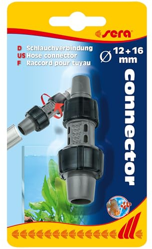 sera Schlauchverbindung für Ø 12 und 16 mm | Anschlussstück für Aquarien- und Teichtechnik | passend für gängige Filter und Pumpen | Flexible & robuste Kupplung für Wasserschläuche