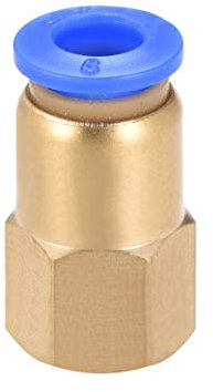 sourcing map Pression Connexion Tube Raccord Adaptateur 6mm Tube Diamètre Externe x G1/8 Femelle Droit Pneumatique Connexion Connect Tuyau Raccord