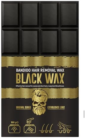 Bandido Agda Heisswachs Warmwachs Haarentfernung Wax (Black,Titanyum,Naturel) 500gr Körper Gesicht Damen und Herren (1x, Black)