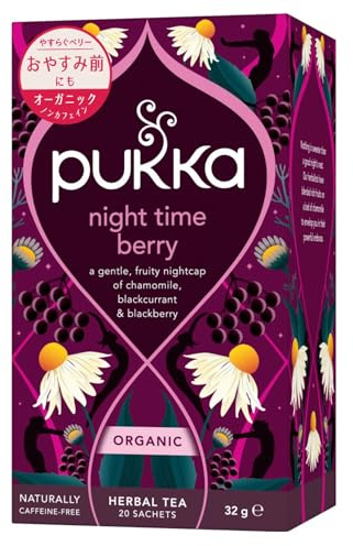 Pukka Organic Night Time Berry Herbal Tea Sachets 20ea