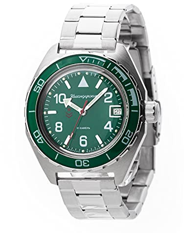 Vostok Vostok Komandirskie 2416/650858 reloj de buceo militar 200m reloj mecánico ruso automático de Rusia 20 ATM, Pulsera