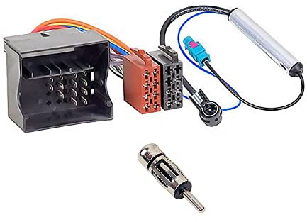 Audioproject A426 - Autoradio Radioadapter Set Quadlock Auf ISO + Antennenadapter Fakra + DIN-ISO Kompatibel Mit Opel Agila Corsa Astra Ab 2003 Phantomeinspeisung Auto-Radio Adapter-Kabel Stecker