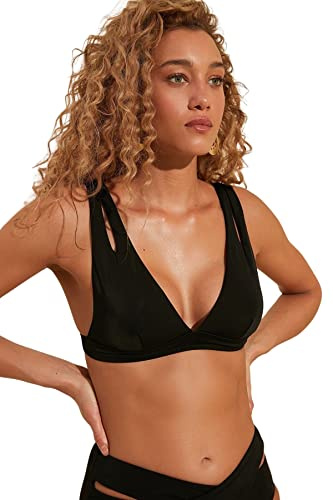 Trendyol Women Spaghetti Strap Bikini Top -Plain