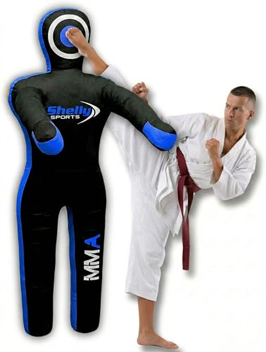 Shelly Mannequin MMA Judo Grappling Sac de Frappe Brésilien BJJ Jiu Jitsu Position Debout de Lutte Arts Martiaux Boxe Karaté - Toile - Non Rempli