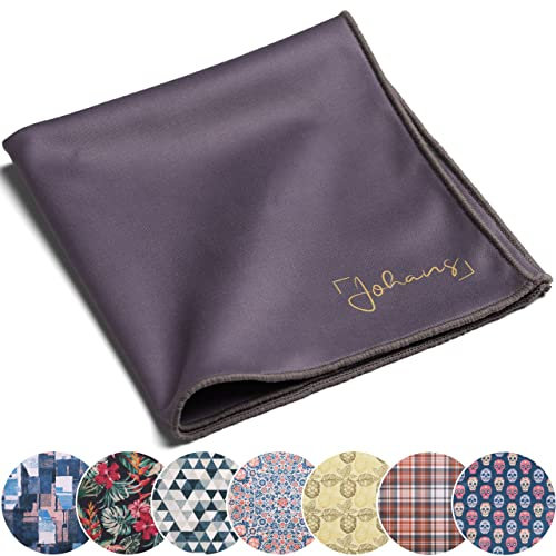 Johans® XXL Mikrofasertuch zur Reinigung von Smartphone, Tablet, Brille, Display, Kamera | Displaytuch, Brillenputztuch, Reinigungstuch | Optikerqualität in 30x30cm (Anthrazit)