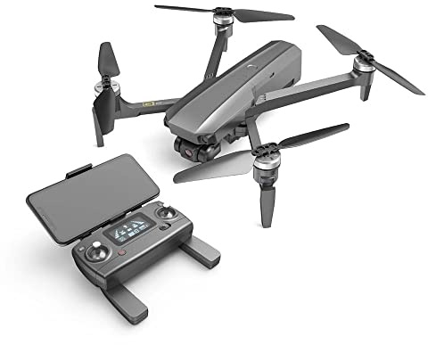 LUXWALLET Skyline5 5 GHz Fachmann Drohne mit Wahr 4K Kamera, GPS, Hängend Gimbal und Tragetasche, 40km/h-600 Meter Entfernung, Grau