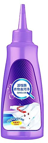 100/120 ML Aktiver Enzym-Wäschefleckentferner, Tiefenreinigung Waschmittel für alle Textilien, Vielzweckreiniger für Kleidung, Fleckenentferner Geruchsentferner für Flecken & Schmutz (240ml)