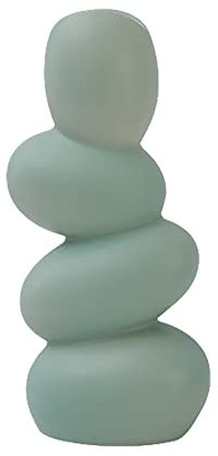 FGUUTYM Türkranz Willkommen Abstrakte Kunst, Skulptur, Ei, Vase, Kiesel, Blumenarrangement, Zuhause, chinesische antike Keramik-Ornamente Kranz Groß (Sky Blue, One Size)