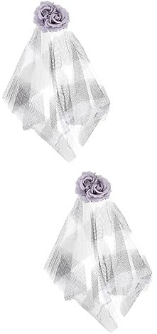 FOMIYES 2stücke Halloween Hairpin Floral Veil Hair Accessory Elegant Cosplay Headdress Für Damen Für Halloween-kostüme Und Festlichkeiten Hochwertige Verarbeitung Und Angenehmer