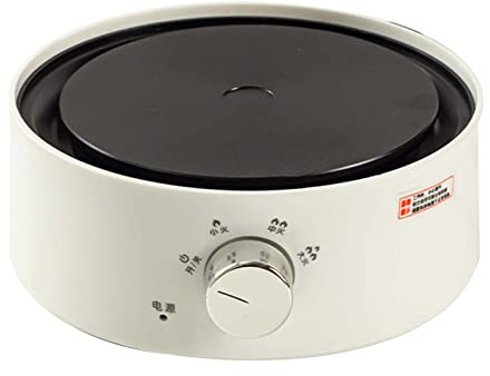 flexman AU 220 V Mini Poêle Ronde Électrique, Plaque Chauffante de Comptoir Portable à Chauffage Vertical à 360 Degrés pour la Cuisson à la Maison de la Soupe, du Porridge(Blanc)