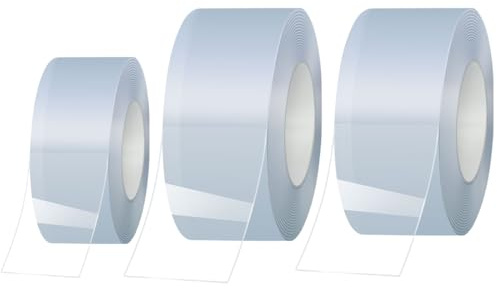 TNSRAY 3 Rollen Dichtungsband Selbstklebend PVC, Wasserdicht Klebeband für Dusche, Küche, Toilette - 2 x (30 mm x 5 m), 1 x (20MM x 2M)