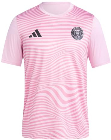 adidas Lionel Messi Inter Miami CF #10 - Camiseta de rendimiento para hombre con nombre y número de jugador, Rosado, S