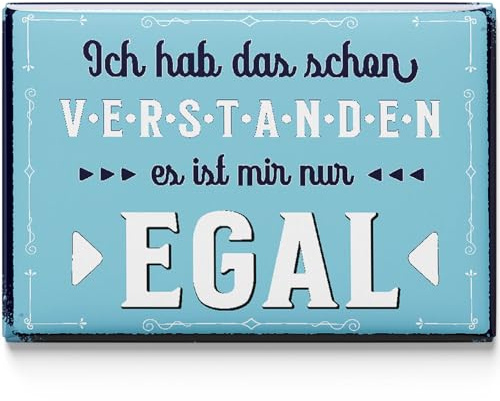 LANOLU Kühlschrankmagnete lustig- Ist Mir egal - lustige Magnete mit Sprüchen und witzigen Motiven 8x5,5cm