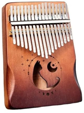 17 Tasten Kalimba Daumenklavier Massivholzfurnier Tastatur Musikinstrument Fingerklavier Weihnachtsgeschenk for Musikliebhaber