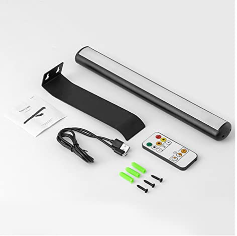 LVSEWOA Bilderleuchten für die Wand, Timer mit Fernbedienung, Wohnzimmerporträt zum Malen, Bilderleuchte, 3 Modi, batteriebetrieben, wiederaufladbar, dimmbar, kabellos, für Zuhause, Hotel (Nero)
