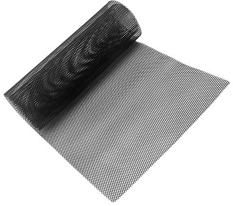 Zerodeko Rejilla De Aluminio para Parachoques Malla Metálica para Instalación y Personalizada Protección del Radiador y Motor Color Negro