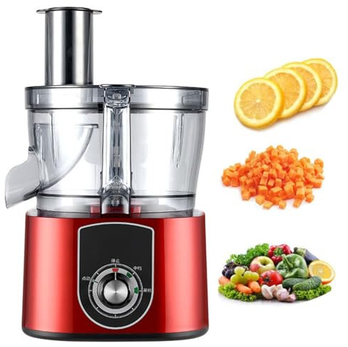 XSDAJSD Coupe-légumes électrique 2 en 1 pour Usage Commercial et Domestique, Coupe-légumes Automatique, Coupe-Pommes de Terre, oignons, Carottes, Cubes, Rouge