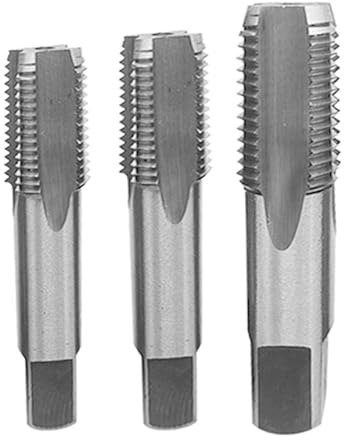 Gewindebohrer für Rohrgewinde, 1/16 Zoll, 1/8 Zoll, 1/4 Zoll, NPT, konisch, Formgewindebohrer für Mechaniker, Heimwerker, Gewindeschneiden, Reinigung, 3 Stück
