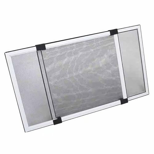 Mosquitero Extensible para Ventanas, 70-132 cm x 50 cm, Aluminio, Protección contra Insectos, Ajustable (50x70-132cm)