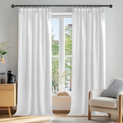 Deconovo Tende Oscuranti per Interni con Fettuccia, 2 Pannelli, 140x280 cm | Termiche Isolanti, 3 Modi di Montaggio, Moderne ed Elegante, per Camera e Soggiorno, Certificato OEKO-TEX, Grigio Perla