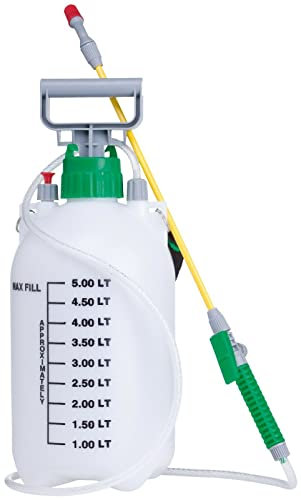 5 Litre Pump Action Pressure Sprayer Garden Chemical Fertiliser Pesticides Weed Killer Bottle