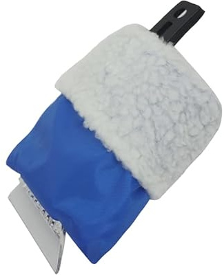 VIRSUS 1 Handske Skrapa 684, Färg Blå, Storlek 26x16,5 cm, Vattentät, Varm och mjuk vaddering, Skrapa för att avlägsna snö och is från bilens vindruta