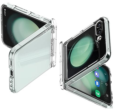Spigen Thin Fit Pro Hülle Kompatibel mit Samsung Galaxy Z Flip 5 -Crystal Clear