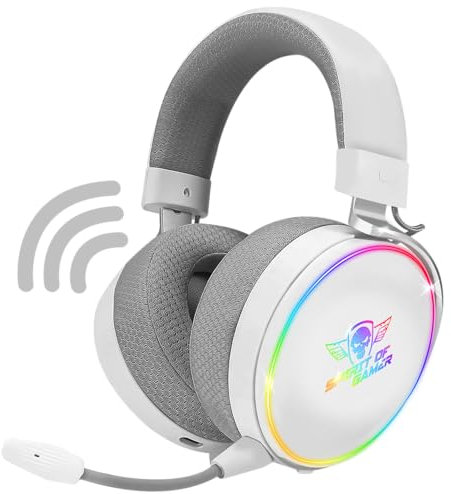 Spirit Of Gamer XPERT H1700 : Casque de Jeu RGB Wireless BT+ WiFi/Multi-Plateforme PC/Switch/Virtual 7.1 / Structure Aluminium