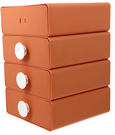 Lurrose 4pcs Storage Desktop Storage Box Plastic Sorting Boxes Locks for Office Home School