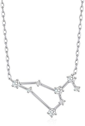 Philip Jones Lejonet stjärntecken stjärntecken stjärntecken halsband med zirkondia® kristaller, Kristall, Zircondia® kristall