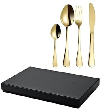 Ensemble de couverts en argenterie, 4/16/24/32/40/48 pièces, vaisselle en acier inoxydable pour la maison, quatre pièces principales, couteau transfrontalier, fourchette et cuillère, coffret cadeau.