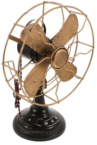 ULTECHNOVO Ventilateur Vintage Fer Ornement de Table Rétro Sculpture Éventail Décoratif