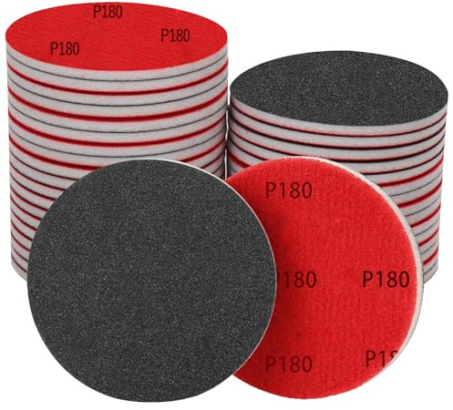 Necosthua 16Pcs 5 Inch Sanding Sponge Disc Hook and Loop 180 Grit Wet Dry Sanding Pads, Drywall Sandpaper Blocks for Wooden Drywall Sheetrock and Metal Glazing