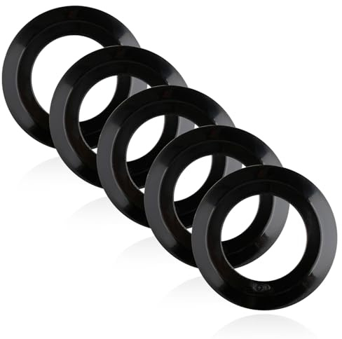 Hopzab 5PCS Rubber Sink Plug Seal Rings, Universal Kitchen and Bathroom Basin Waste Replacements, Durable and Leak-Proof Fit